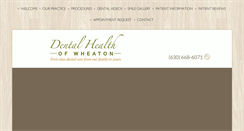 Desktop Screenshot of dentalhealthofwheaton.com