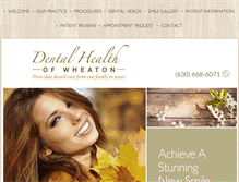 Tablet Screenshot of dentalhealthofwheaton.com